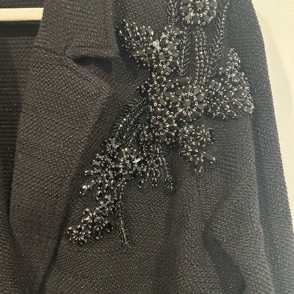 Chico's Black Beaded Blazer - Picture 2 of 5
